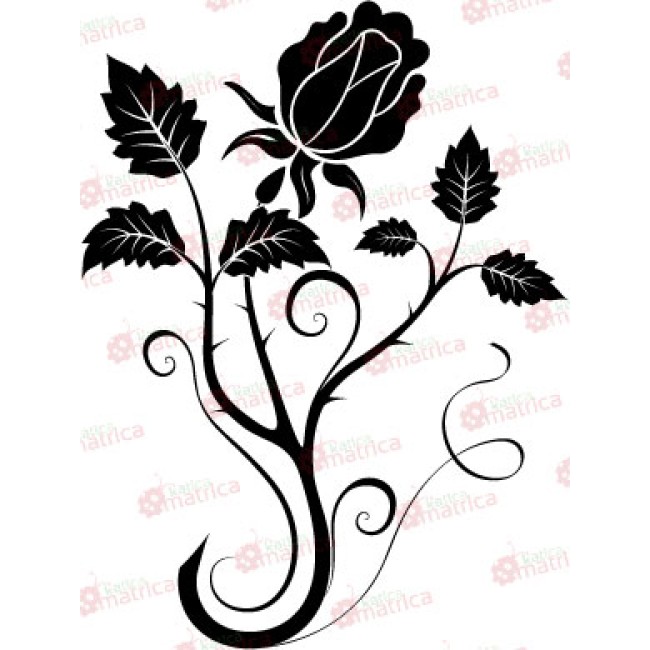 Rózsás motívum - Falmatrica / Faltetoválás