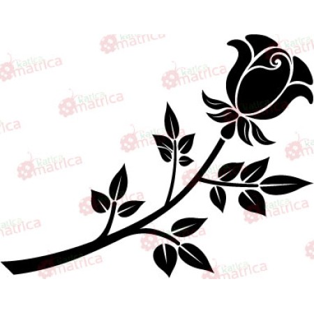 Egy szál rózsa - Falmatrica / Faltetoválás -