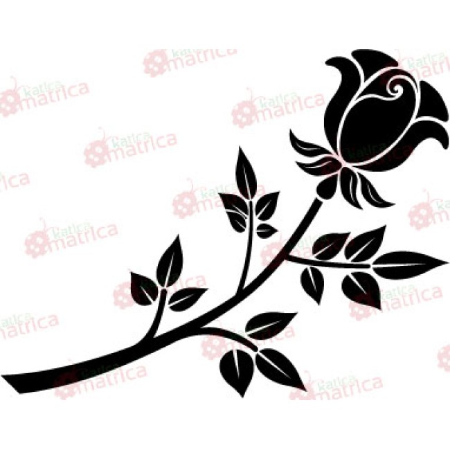 Egy szál rózsa - Falmatrica / Faltetoválás -