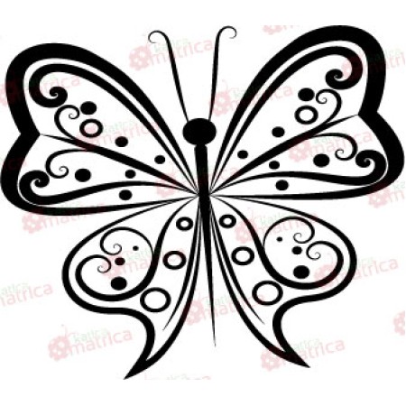 Dekoratív pillangó - Falmatrica / Faltetoválás