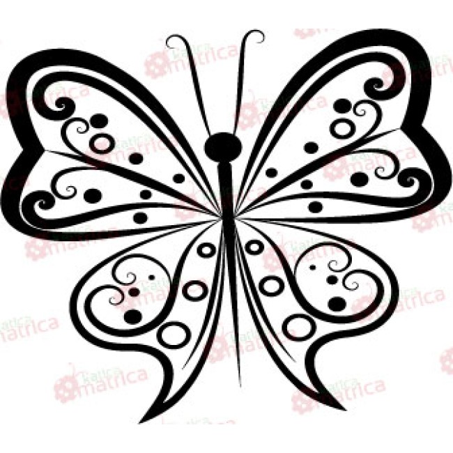 Dekoratív pillangó - Falmatrica / Faltetoválás