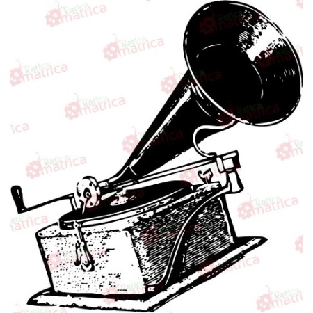 Régi idők gramofonja - Falmatrica / Faltetoválás