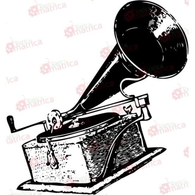 Régi idők gramofonja - Falmatrica / Faltetoválás