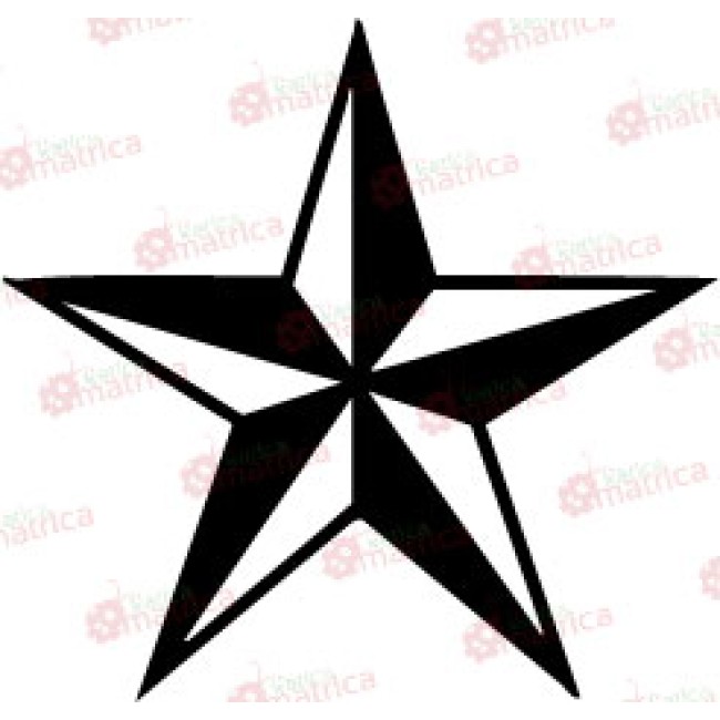 Ötágú csillag - Falmatrica / Faltetoválás