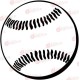 Baseball labda - Falmatrica / Faltetoválás