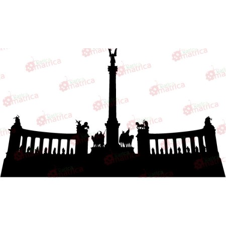 A Hősök tere - Falmatrica / Faltetoválás -