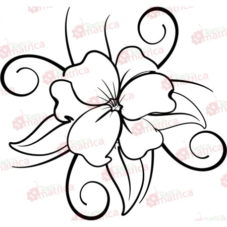 Szép virág - Falmatrica / Faltetoválás