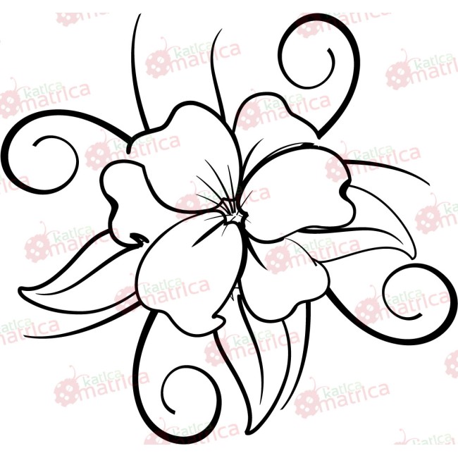 Szép virág - Falmatrica / Faltetoválás