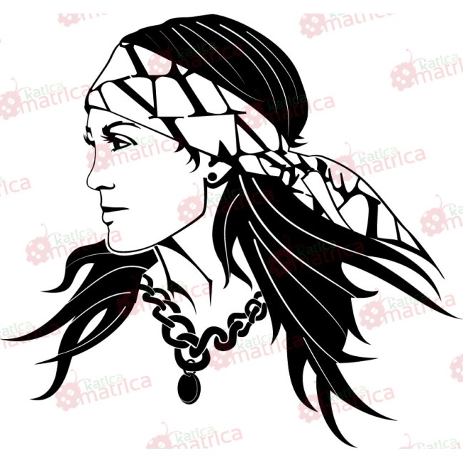 Hippi nő - Falmatrica / Faltetoválás -