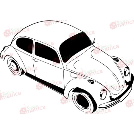 Volkswagen bogár - Falmatrica / Faltetoválás