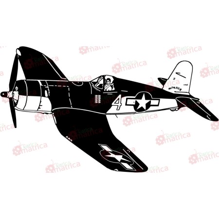 II. Világháborús vadászrepülő - Falmatrica / Faltetoválás