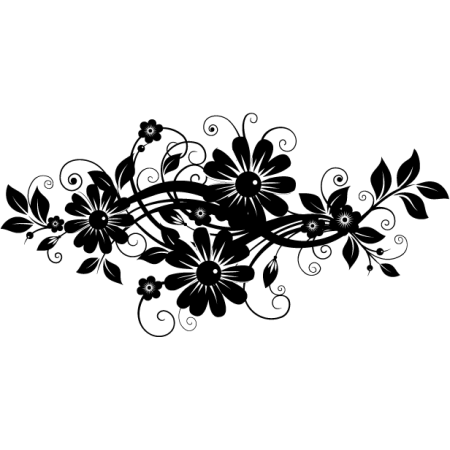 Virágos modern dekoráció - Falmatrica / Faltetoválás