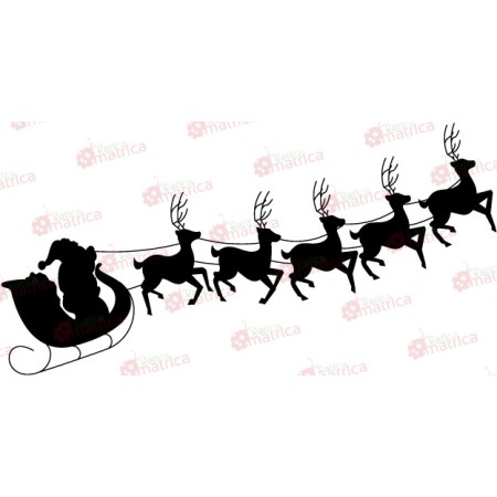 Mikulás és a rénszarvasok repülnek - Falmatrica / Faltetoválás