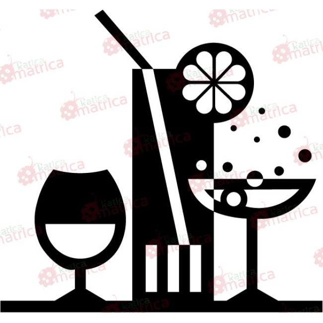 Koktél bár - Falmatrica / Faltetoválás