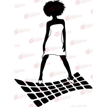 Táncoló hölgy - Falmatrica / Faltetoválás