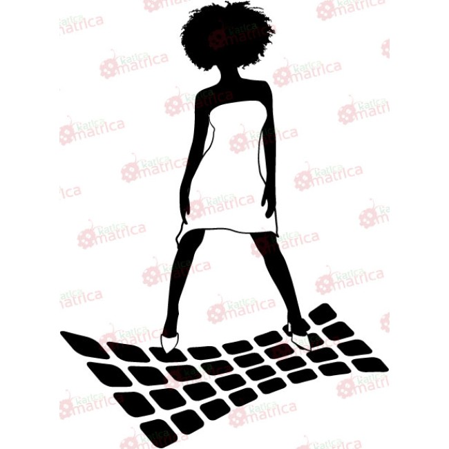 Táncoló hölgy - Falmatrica / Faltetoválás