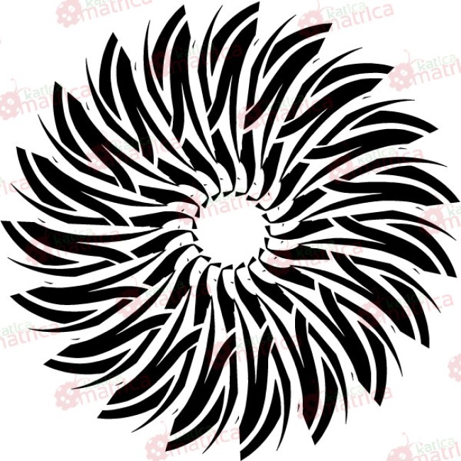 Napraforgó virág - Falmatrica / Faltetoválás