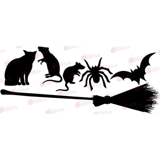 Halloween szimbólumok - Falmatrica / Faltetoválás