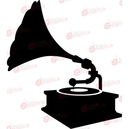 Régi gramofon - Falmatrica / Faltetoválás