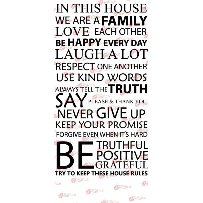 In This House - Házirend - Falmatrica / Faltetoválás -