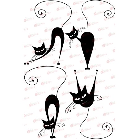 Cicák a házban (csomag) - Falmatrica / Faltetoválás