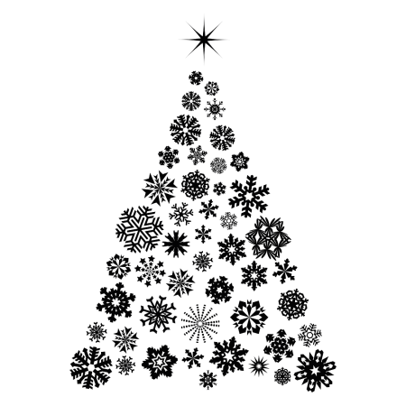 Hópelyhes Karácsonyfa - Falmatrica / Faltetoválás