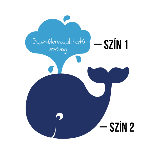 Kisbálna + Szöveg (MultiColor) - Falmatrica / Faltetoválás