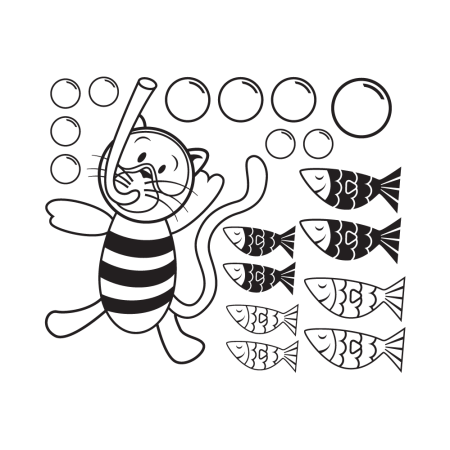 Búvármacska (csomag) - Falmatrica / Faltetoválás