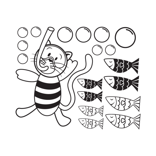 Búvármacska (csomag) - Falmatrica / Faltetoválás