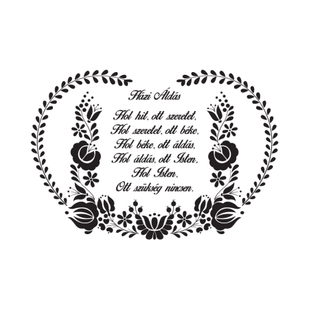 Házi áldás - Falmatrica / Faltetoválás