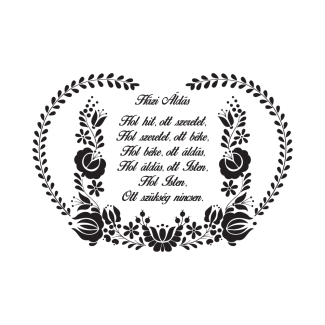 Házi áldás - Falmatrica / Faltetoválás