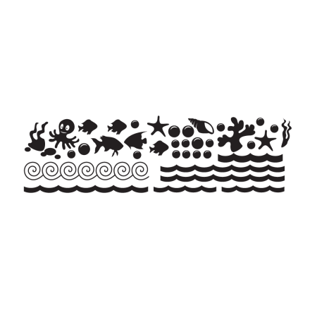 Mélyvízi állatok (csomag) - Falmatrica / Faltetoválás