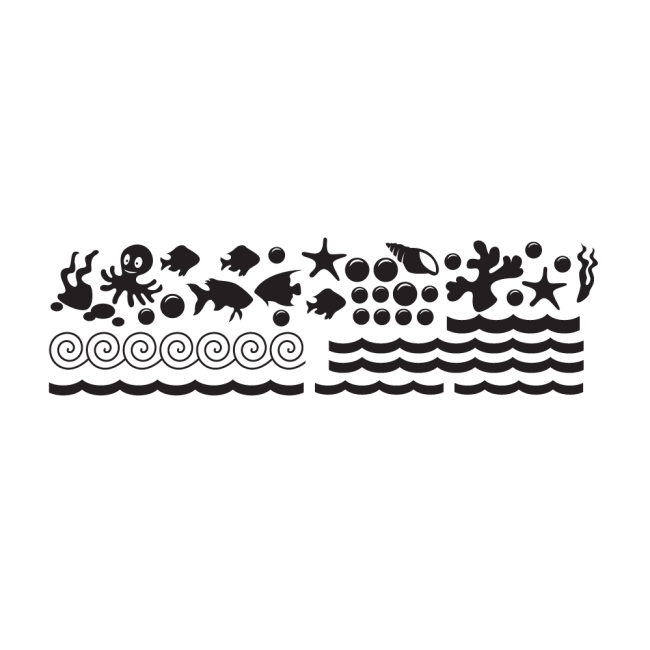 Mélyvízi állatok (csomag) - Falmatrica / Faltetoválás