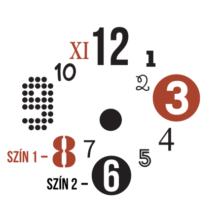 Színes óra (MultiColor) + Falióra - Falmatrica / Faltetoválás