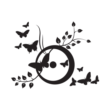 Pillangók és ágak + Falióra