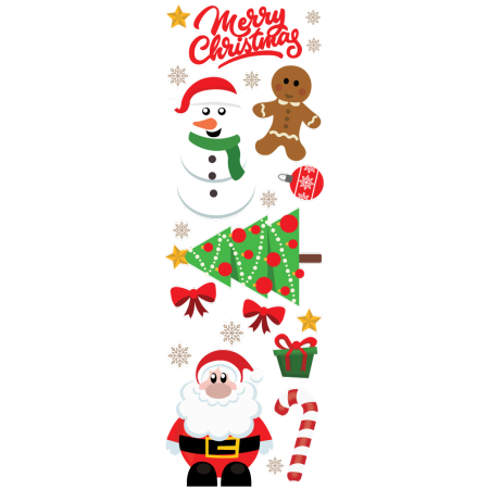 Hóember és a Mikulás -  Karácsonyi matrica csomag