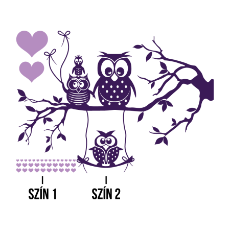 Baglyok a fán (Multicolor)