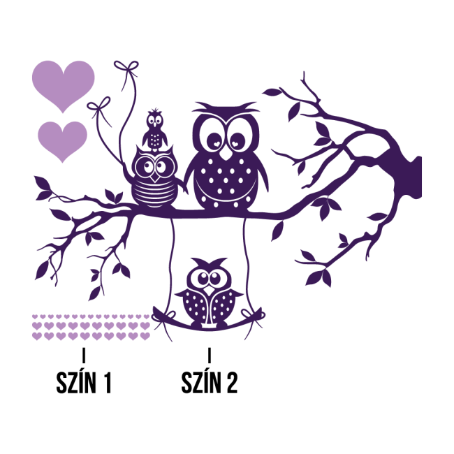 Baglyok a fán (Multicolor)