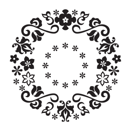 Virágmotívumos óra