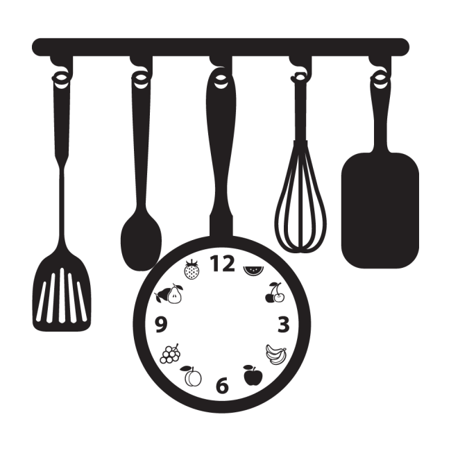 Konyhatündér + Falióra  - Falmatrica / Faltetoválás