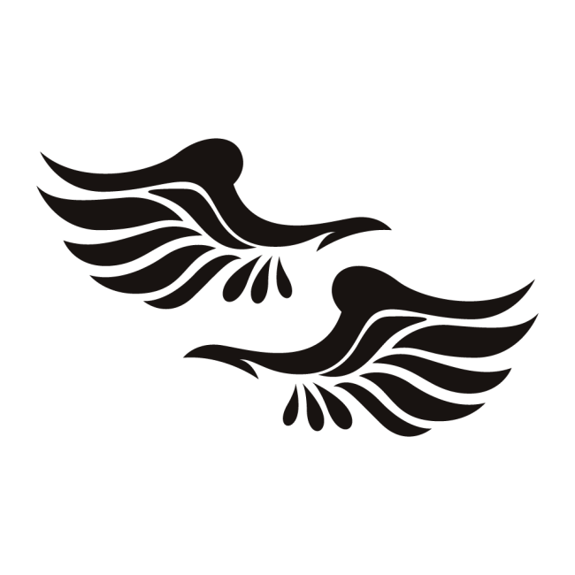 Autós matrica - Szárnyak visszapillantó tükörre