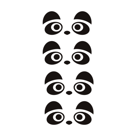 Autós matrica ajtófogantyúra - Panda