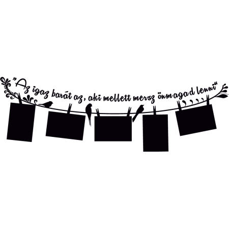 Képkeretes falmatrica - igaz barát