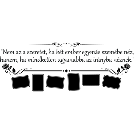 Képkeretes falmatrica - szeretet