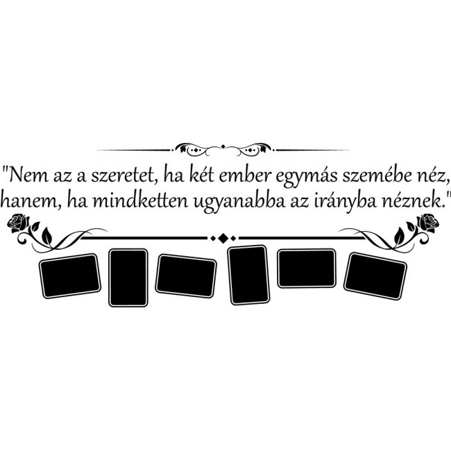 Képkeretes falmatrica - szeretet