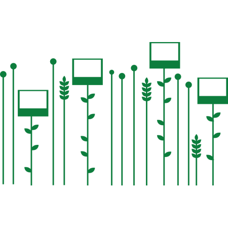 Képkeretes falmatrica - fűszálak