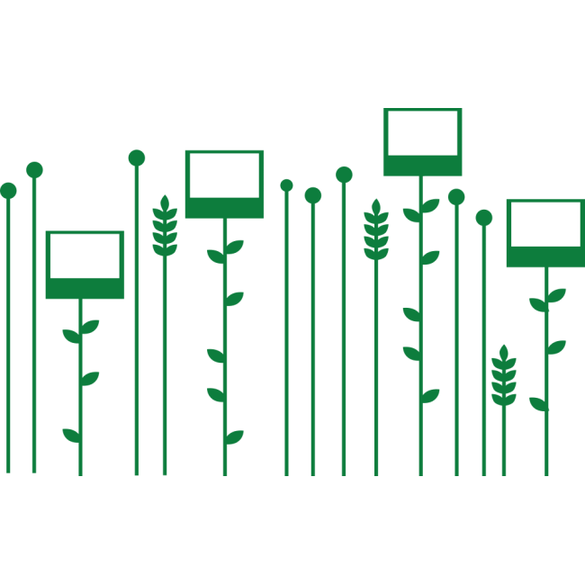 Képkeretes falmatrica - fűszálak