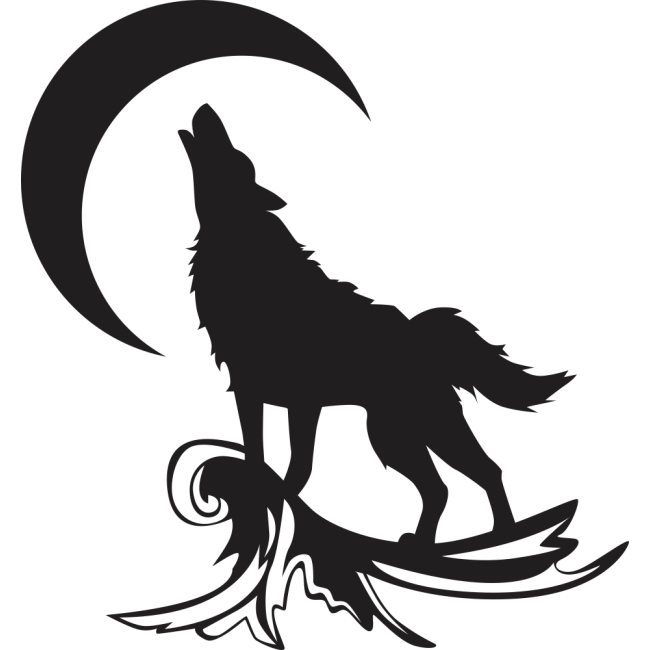 Hold és farkas - Falmatrica / Faltetoválás