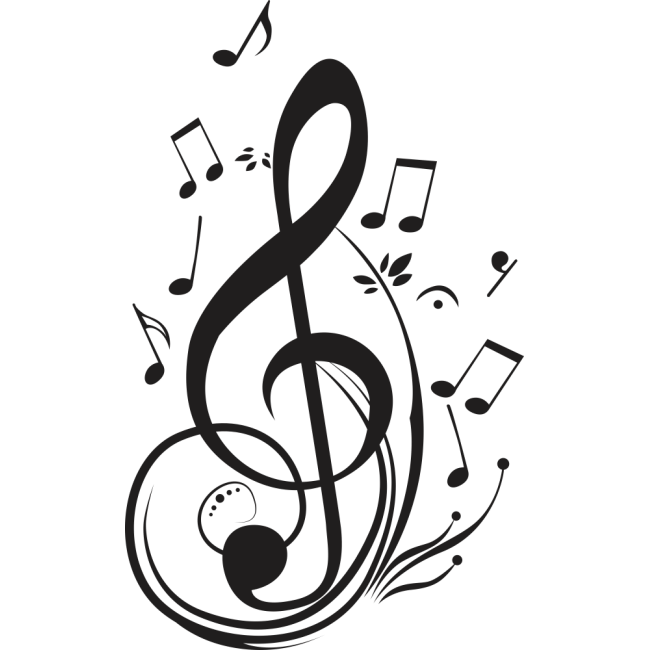 A hangjegyek és a vilolinkulcs - Falmatrica / Faltetoválás