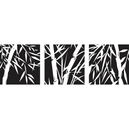 Háromrészes Bambusz - Falmatrica / Faltetoválás